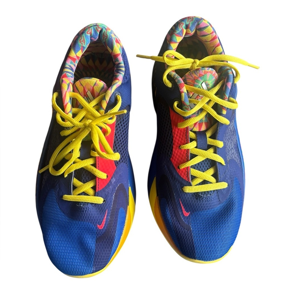 [DV3017-400] Kids Unisex Nike ZOOM FREAK 6Y SE GS 'KALEIDOSCOPE' Blue Yellow - Picture 3 of 8